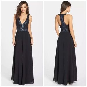 DRESS THE POPULATION Maxi Gown XS